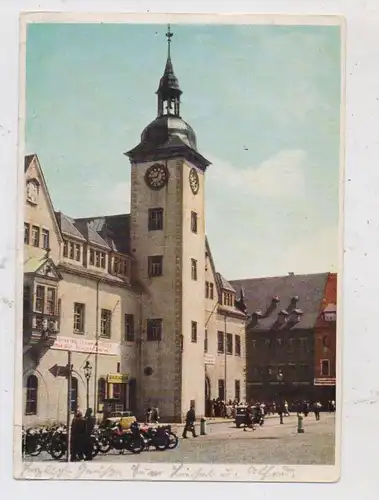 0-8200 FREIBERG, Rathaus, 1953, DDR - Propaganda