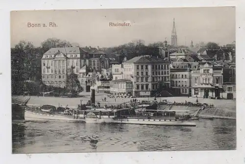 BINNENSCHIFFE - RHEIN, Rheindampfer "NEPTUN" am Bonner Anleger, 1909