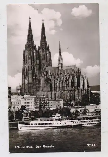 BINNENSCHIFFE - RHEIN, Köln-Düsseldorfer "CECILIE" am Kölner Anleger, 1957
