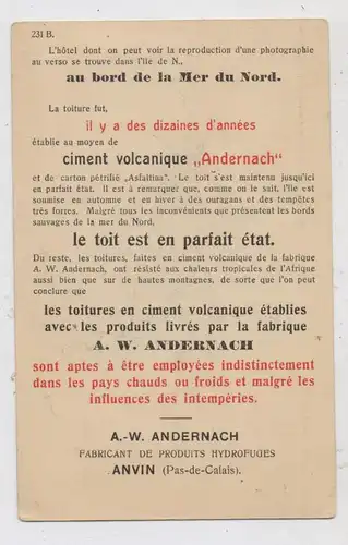 2982 NORDERNEY, Hotel Germania, Renovierungsarbeiten durch Fa. Andernach Bonn - Beuel, ca. 1905