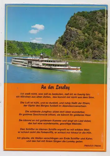 BINNENSCHIFFE - RHEIN, Köln-Düsseldorfer "GOETHE" vor der Loreley