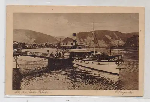 BINNENSCHIFFE - RHEIN, Köln-Düsseldorfer Anleger Boppard mit KD-Dampfer, 1922