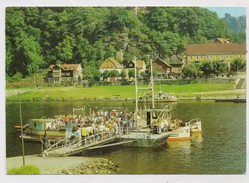 BINNENSCHIFFE - ELBE, Seilfähre bei Rathen