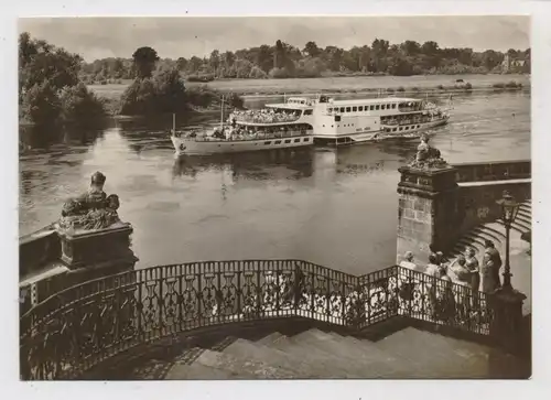 BINNENSCHIFFE - ELBE, "KARL MARX" vor Dresden, 1966