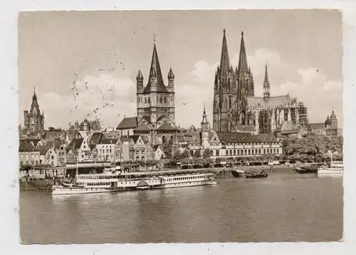 BINNENSCHIFFE - RHEIN, Köln-Düsseldorfer "BARBAROSSA" am Kölner Anleger, 1959