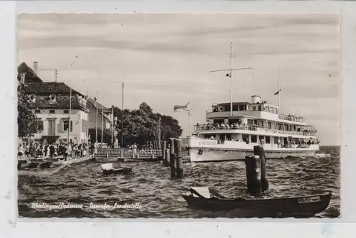 BINNENSCHIFFE - BODENSEE, "KARLSRUHE" Landestelle Überlingen, 1955