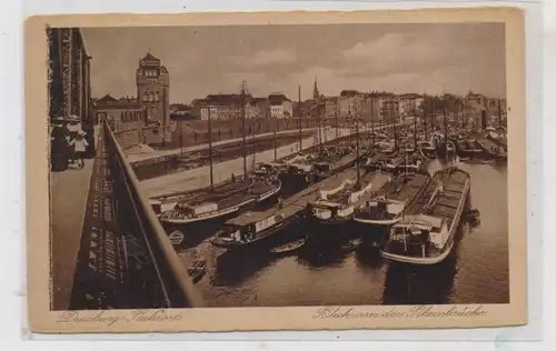 4100 DUISBURG - RUHRORT, Hafen, Frachtschiffe, 1922