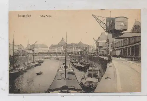 4000 DÜSSELDORF, Hafen, 20er Jahre, Kräne - Frachtschiffe