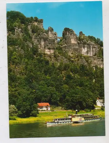 BINNENSCHIFFE - ELBE, "MEISSEN" an der Basteibrücke