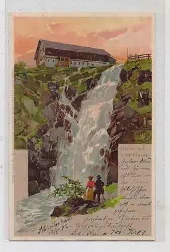 BÖHMEN & MÄHREN - SPINDLERMÜHLE / SPINDLERUV MLYN, Elbfallbaude, Künstler-AK Bahndorf, Meissner & Buch, 1902