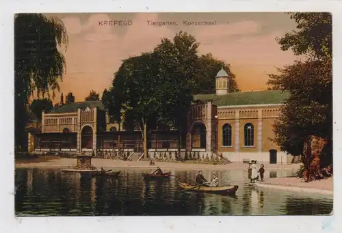 4150 KREFELD, Tiergarten / Zoo, Konzertsaal, Ruderteich, 1911