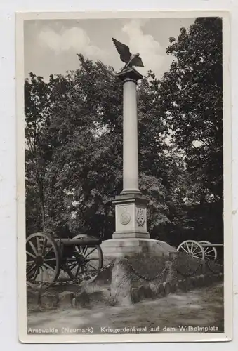 POMMERN - ARNSWALDE / CHOSZCZNO, Kriegerdenkmal auf dem Wilhelmplatz, 1936