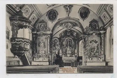 CH 6416 STEINERBERG SZ, St. Anna Wallfahrtskirche, Innenansicht, 1916