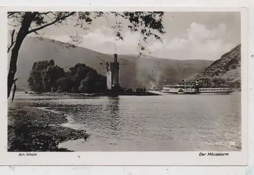 6530 BINGEN, Köln - Düsseldorfer Dampfer am Binger Mäuseturm, Verlag Kratz # 384
