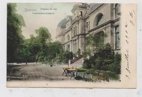 4600 DORTMUND, Eingang zu den Fredenbaum - Anlagen, 1902, color