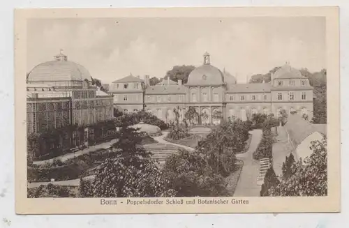 5300 BONN - POPPELSDORF, Botanischer Garten und Poppelsdorfer Schloß, 1921