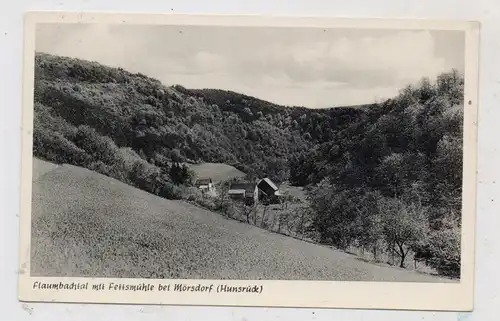 5448 KASTELLAUN - MÖRSDORF, Flaumbachtal, Fettsmühle, 1962, aptierter Stempel