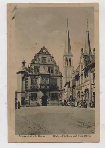 6500 MAINZ - GONSENHEIM, Rathaus und Katholische Kirche
