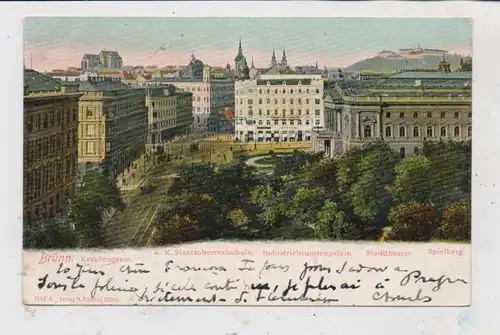 BÖHMEN & MÄHREN - BRÜNN / BRNO, Krapfengasse, K. K. Staatsoberrealschule, Industriebeamtenpalais....1905