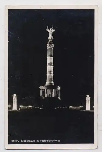 1000 BERLIN bei Nacht, Siegessäule in Festbeleuchtung, 1943
