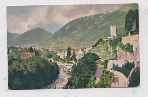 I 39012 MERAN, Aussicht vom Küchelberg, 1924