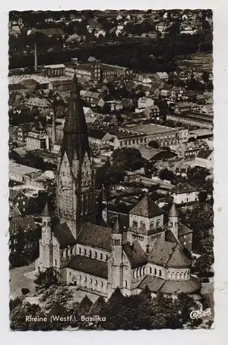 4440 RHEINE, Basilika und Umgebung, Luftaufnahme 1961