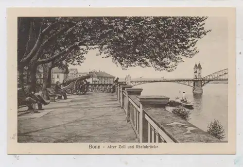 5300 BONN, Alter Zoll, Rheinbrücke, Personenschiff am Anleger