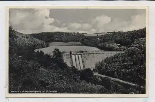 5883 KIERSPE - VOLLME, Jubachtalsperre, 1952, kl. Druckstelle, belg. Militärpost