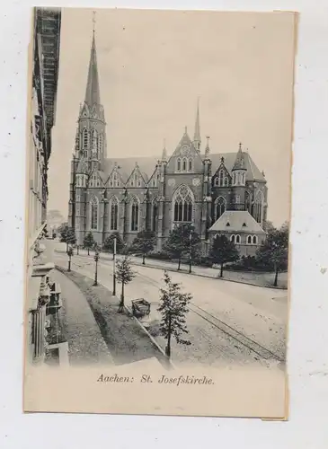 5100 AACHEN, St. Josefskirche, Strassenpartie, 1909