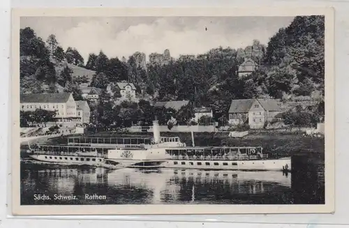 BINNENSCHIFFE - ELBE, "LEIPZIG" vor Rathen, 1961