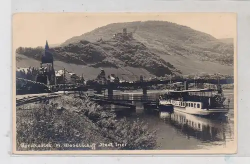 BINNENSCHIFFE - MOSEL, "STADT TRIER" am Anleger Brnkastel - Kues, NS-Beflaggung