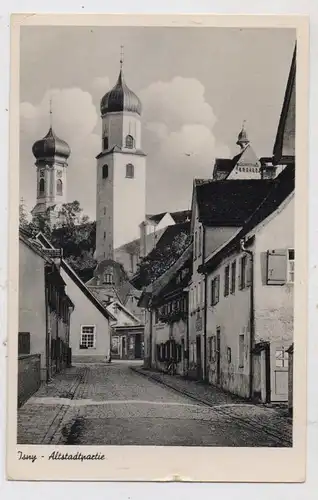 7972 ISNY,  Strassenpartie in der Altstadt, 1954