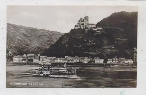 BINNENSCHIFFE - RHEIN, Köln-Düsseldorfer "BORUSSIA" vor Burg Katz, Verlag Hirsch - Goarshausen