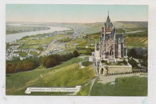 5330 KÖNIGSWINTER, Drachenburg, Blick auf Königswinter, Verlag Trenkler, ca. 1908