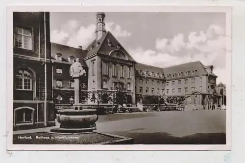 4900 HERFORD, Rathaus, Marktbrunen, 1943