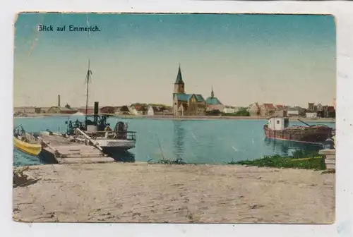 4240 EMMERICH, Rheinfähre, Blick über den Rhein, 20er Jahre, Druckstelle