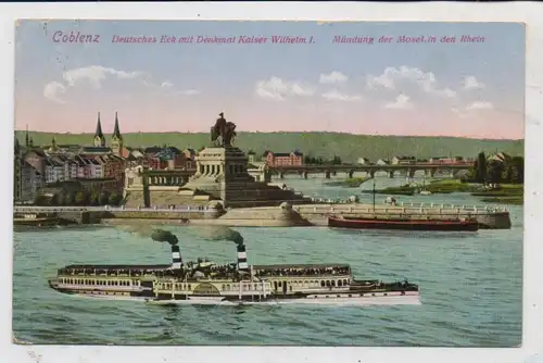 BINNENSCHIFFE - RHEIN, Köln-Düsseldorfer "KAISERIN AUGUSTE VICTORIA", vor Koblenz, 1928