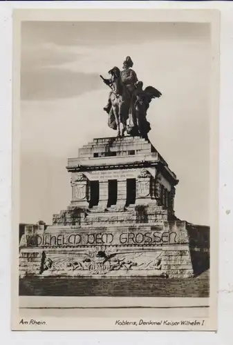 5400 KOBLENZ, Kaiser Wilhelm Denkmal, Verlag Kratz # 446