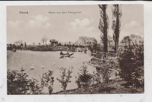 4040 NEUSS, Stadtgartenteich, Ruderpartie