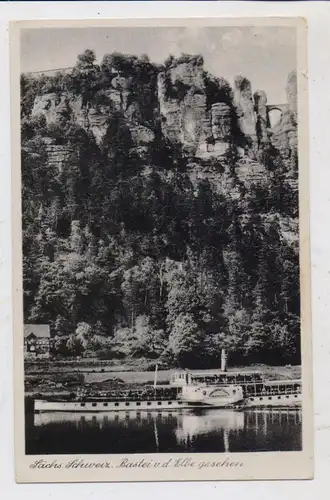 BINNENSCHIFFE - ELBE, Weisse Flotte, "FREUNDSCHAFT", vor der Bastei, 1953