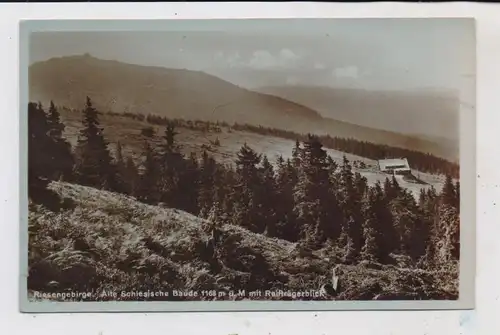 NIEDER - SCHLESIEN - SCHREIBERHAU / SZKLARSKA POREBA, ,Alte schlesische Baude, Reifträgerblick