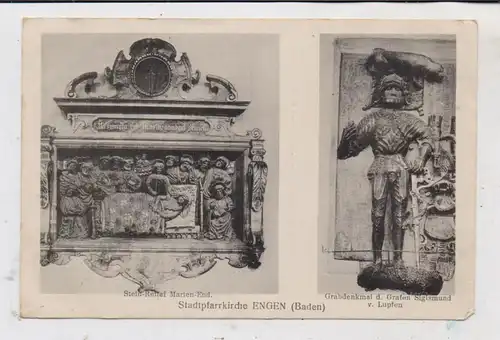 7707 ENGEN, Stadtpfarrkirche, Stein-Relief, Grabdenkmal