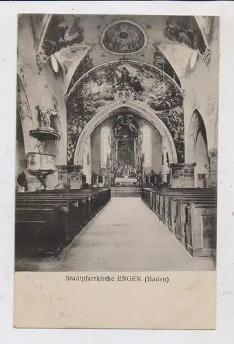7707 ENGEN, Stadtpfarrkirche, Innenansicht, 1918