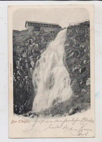 BÖHMEN & MÄHREN - SPINDLERMÜHLE / SPINDLERUV MLYN, Elbfall & Baude, österr. Poststempel Peterbaude, 1902