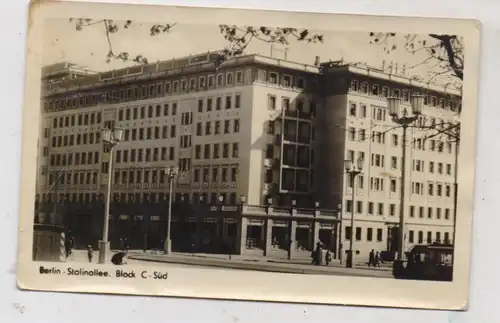 1000 BERLIN, Stalinallee, Block C - Süd, 1953, kl. Druckstelle