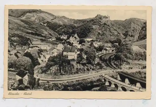 5486 ALTENAHR, Ahrtal, Eisenbahnlinie mit Bahnhof, 1953