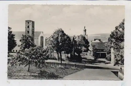 6440 BEBRA, ev. und kath. Kirche, rücks. kl. Klebereste
