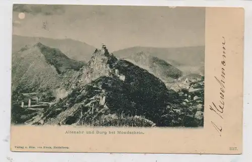 5486 ALTENAHR und Burg bei Mondschein, 1905