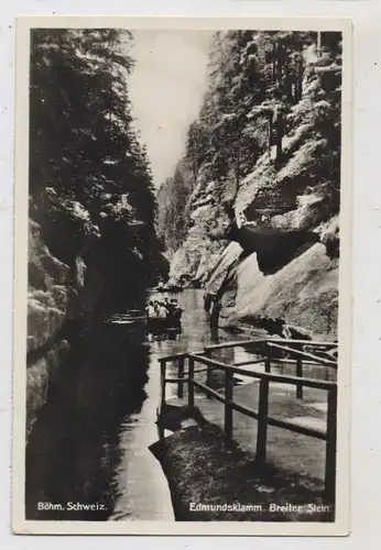 BÖHMEN & MÄHREN - HERRNSKRETSCHEN / HRENSKO, Edmundsklamm, Breiter Stein