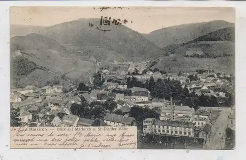 F 68160 SAINTE - MARIE - AUX - MINES / MARKICG, Blick auf den Ort und St.Diedler-Höhe, 1904